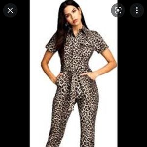 Good American Leopard Jumpsuit size 4